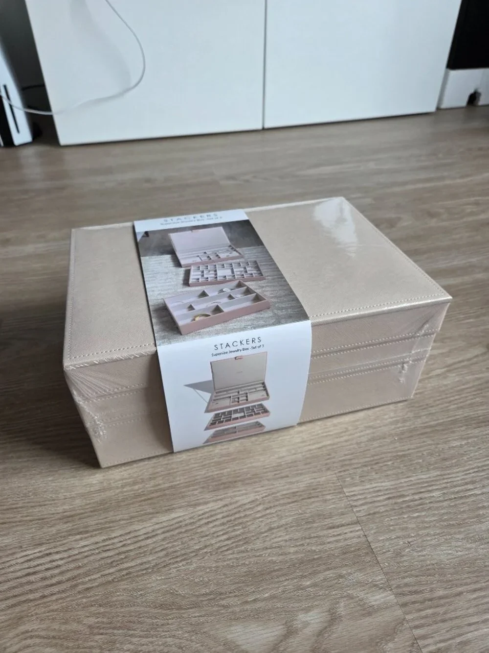 NWT Stackers Supersize Jewelry Box - Blush Set of 3